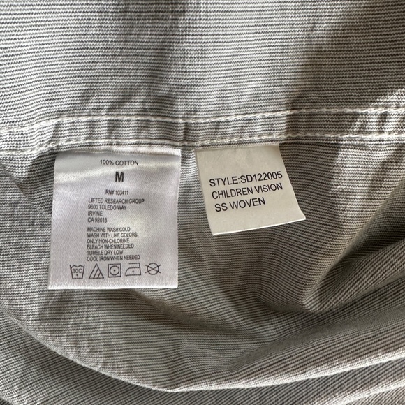 Lrg vintage short sleeve button-up - M - "Children Vision" Woven - Picture 6 of 6